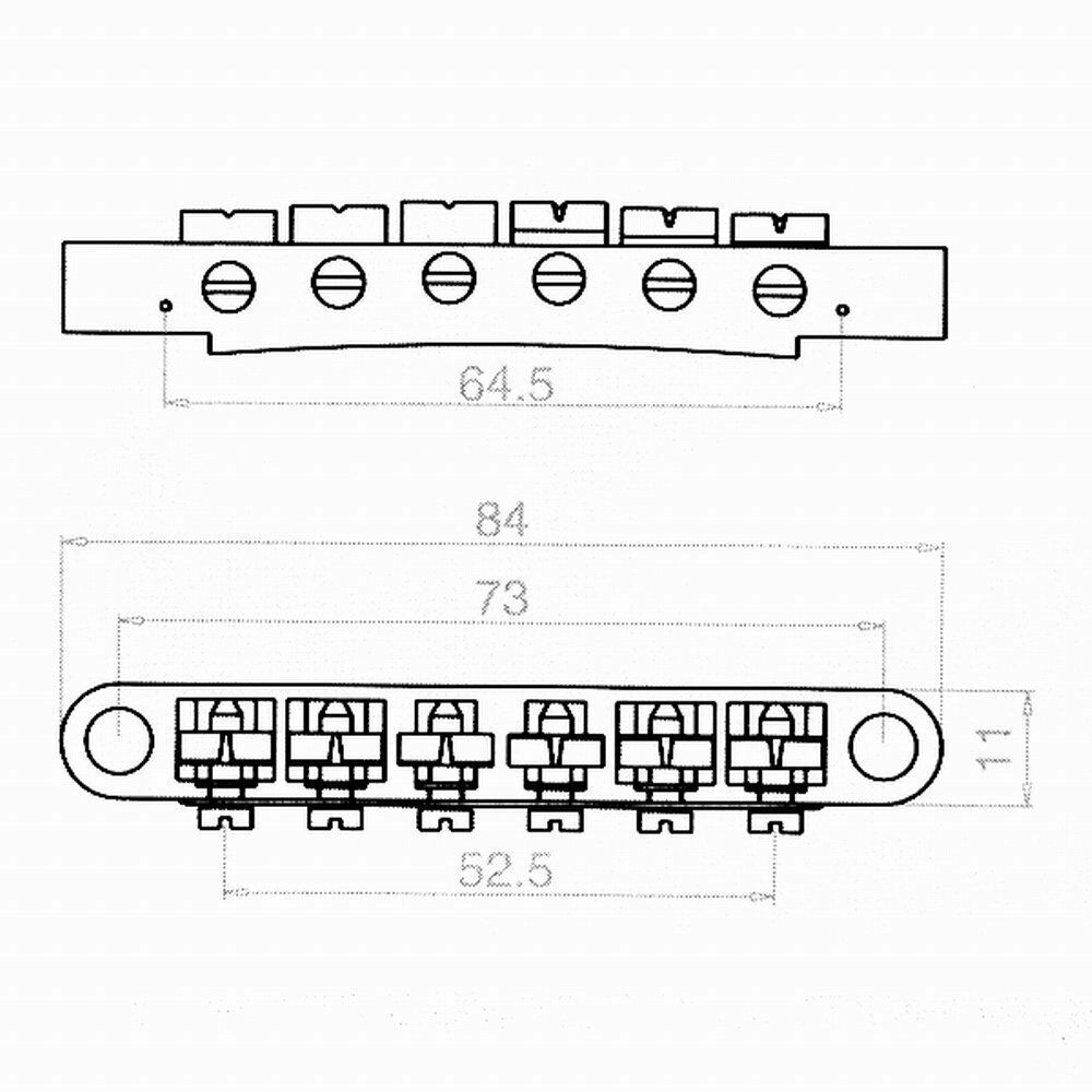 Adjustable Saddle Tune-O-Matic Bridge Tailpiece Sets for LP SG 6 String Guitar