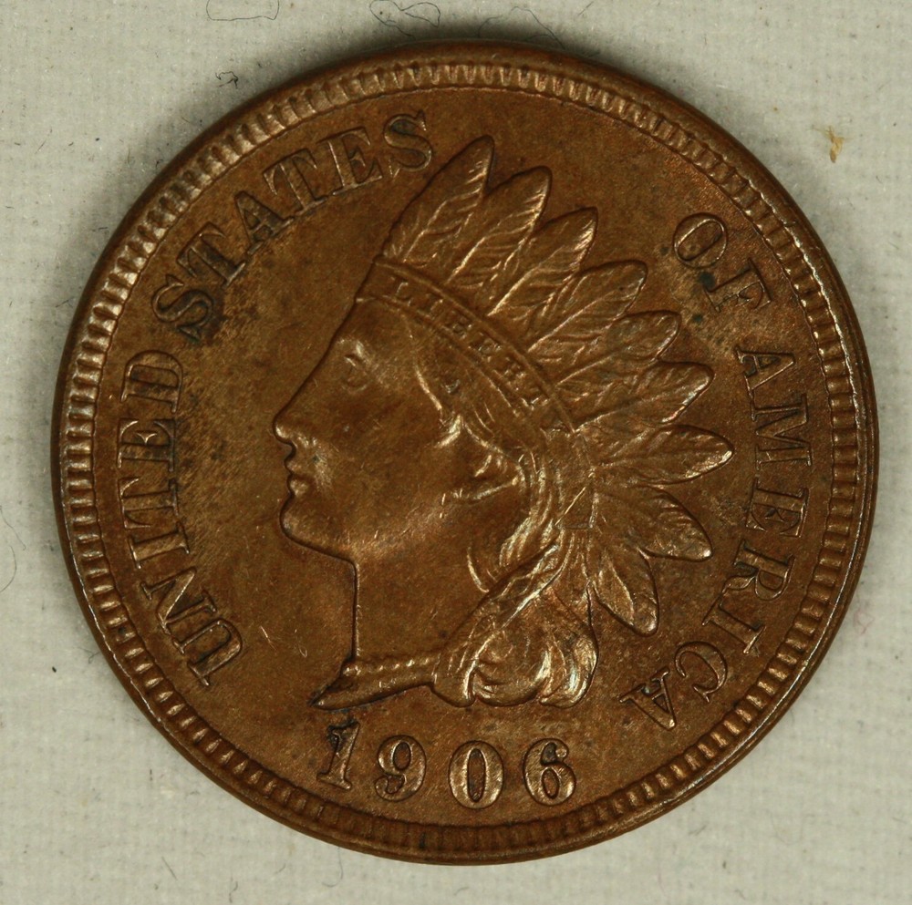 1906 Indian Cent. .01. Attractive Surface.