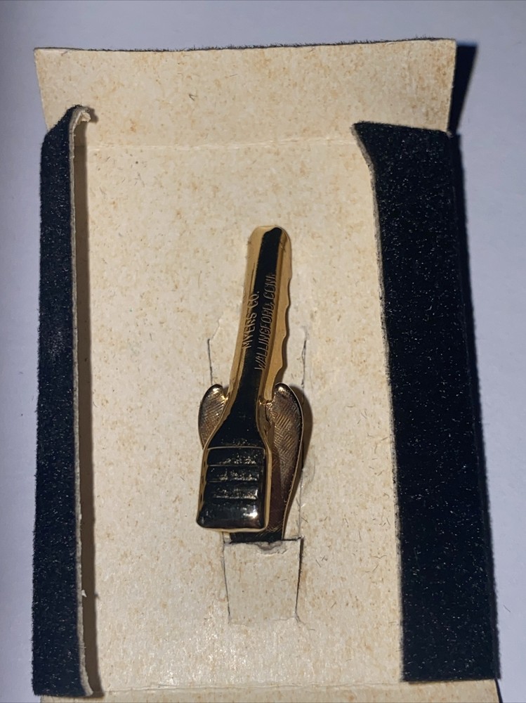 Golden Cabinet Hinge Styled Tie Pin