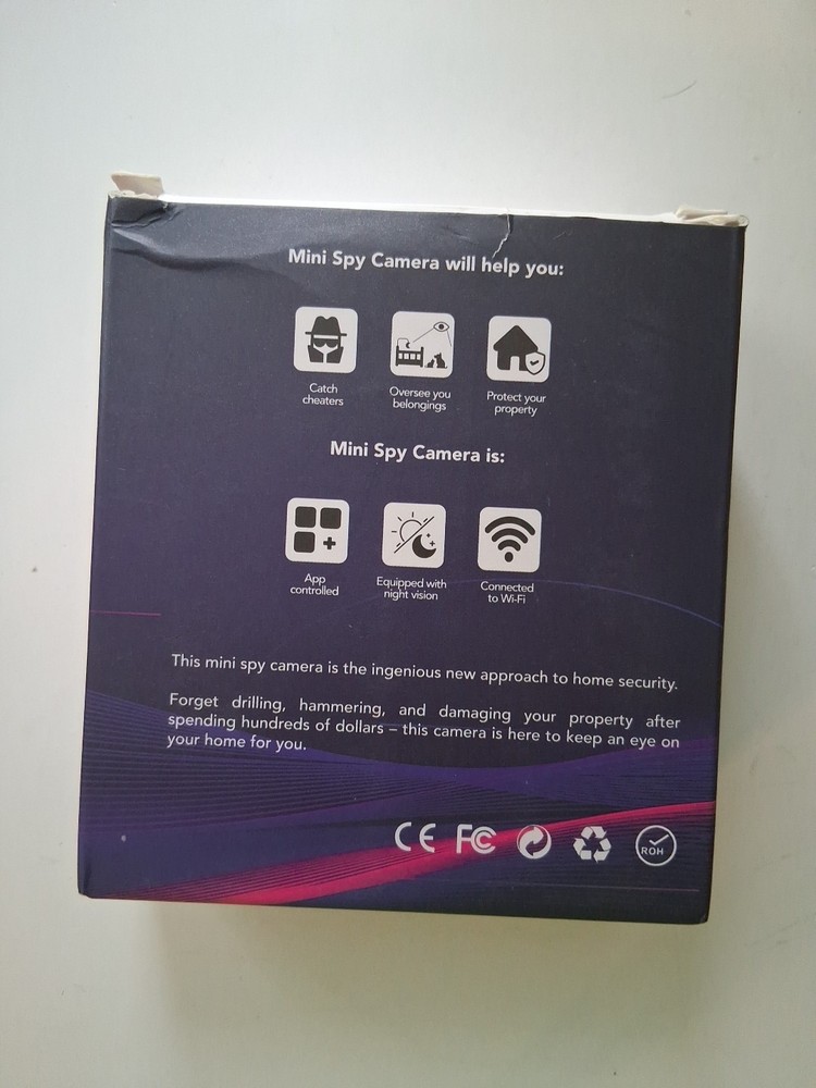 Mini security camera Wi-Fi New Open Box complete