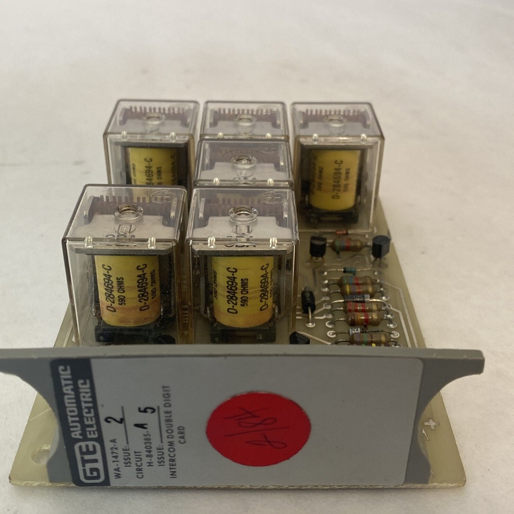 GTE WA-1472-A Intercom Double Digit Card Circuit Board. Untested As-Is