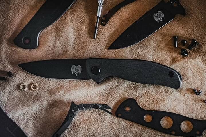 Sharp! Quick Opening Folding Knife and Full Tang Fixed Blade Combo EDC Set!