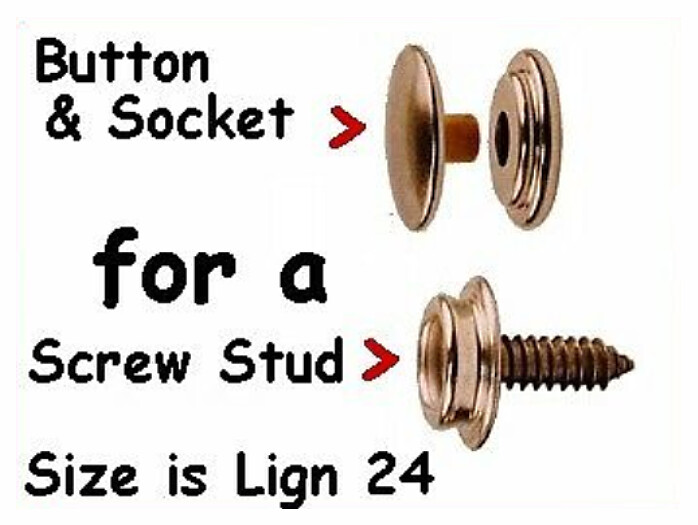 50 Buttons & Sockets for canvas SNAP Nickel with TOOLS