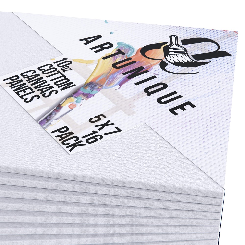 Artunique Canvas Boards Premium Pack 16 Bulk Pack Size 5 x7 NEW