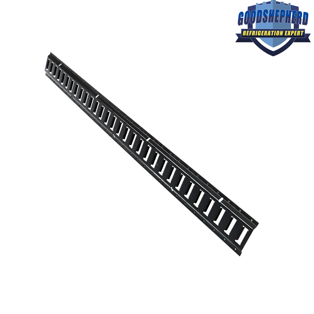 Black E Track Tie Down Rail Kit 5' E Track 8Pcs Bar Rails Powder Coated Steel