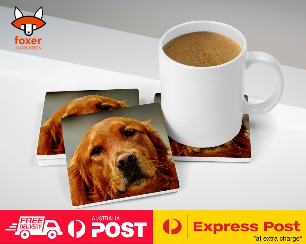 COASTER COFFEE DRINKING MAT|GOLDEN RETRIEVER DOG 14