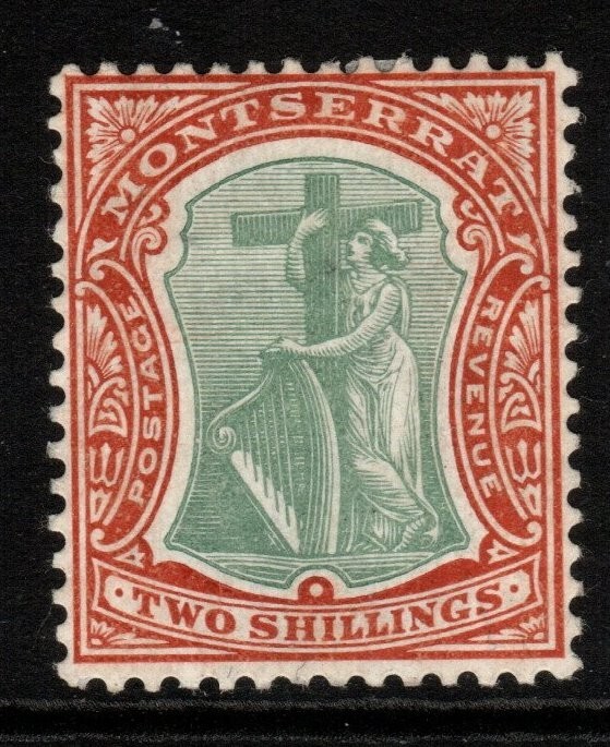 MONTSERRAT SG31 1908 2/= GREEN & ORANGE MTD MINT