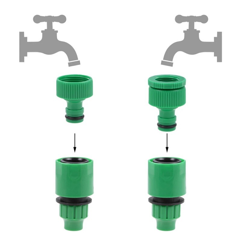 Quick Connector Hose Pipe Adapter Fitting 8mm Inner Diameter Hose 5Pcs