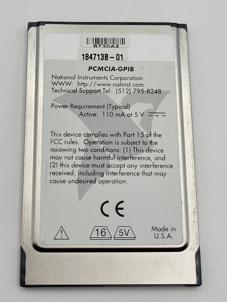 National Instruments NI PCMCIA-GPIB Interface Card