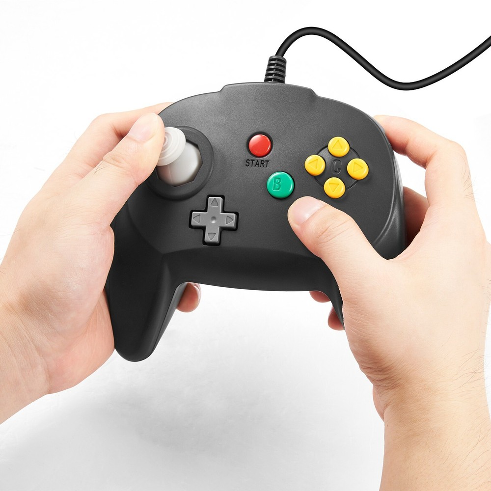 Wired N64 Controller 64-bit Gamepad Joystick for 64 Console Video Game+6FT Cable