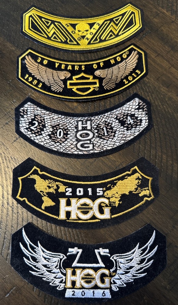 Lot of Harley-Davidson HOG Patches 2012-2016