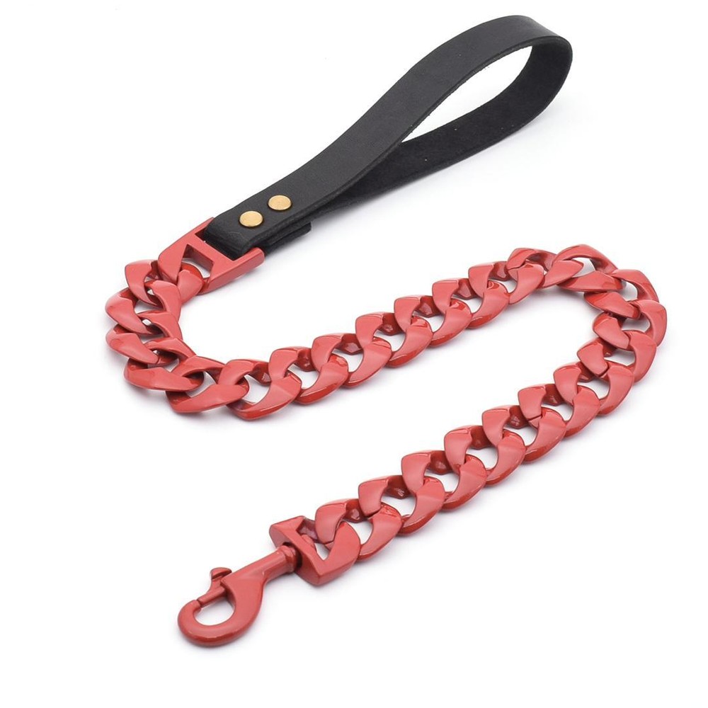 CARMINE RED DOG LEASH