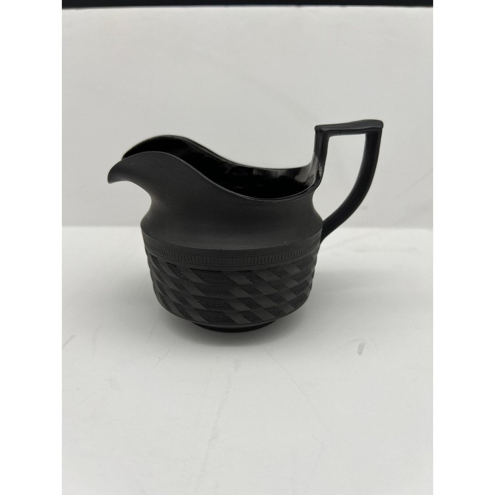 Antique Black Basalt Creamer Unmarked