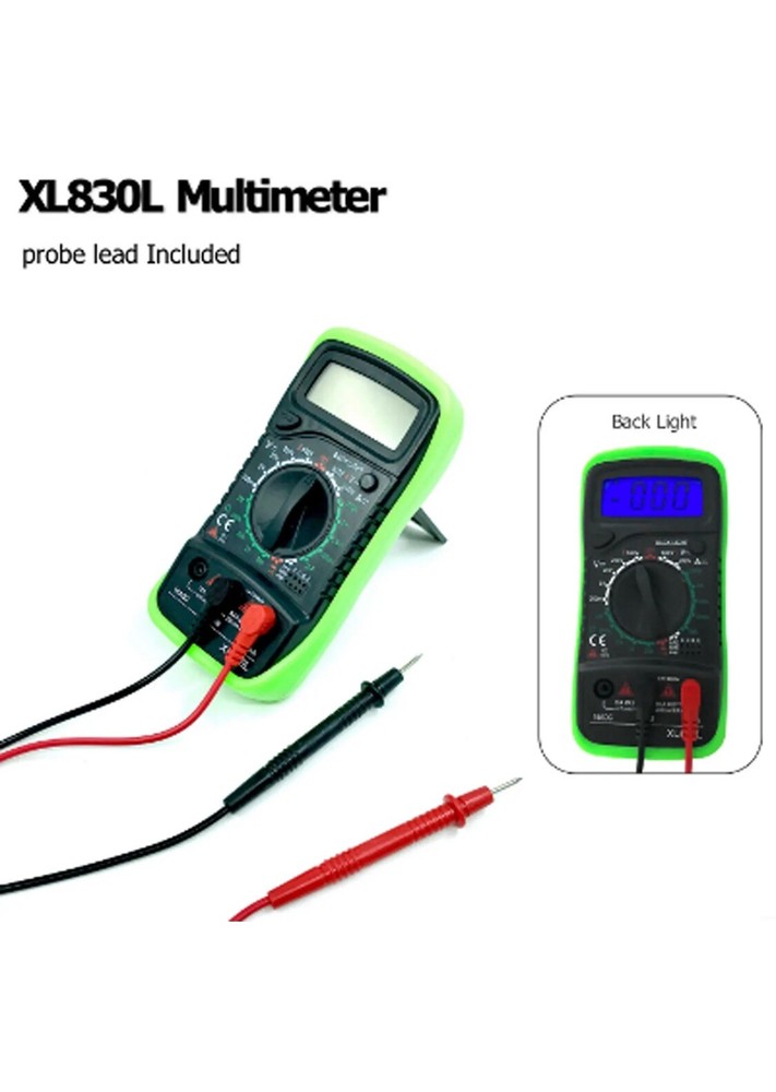 LCD Digital MULTIMETER Voltmeter Ammeter Ohmmeter Volt AC DC Tester Leads Meter