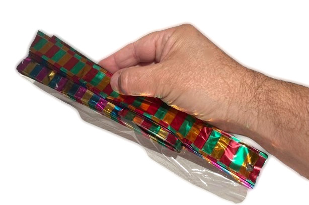 SPLIT FAN PRODUCTION 2 Spring Mylar Magic Trick Stage Appearing Pop Open Into 2
