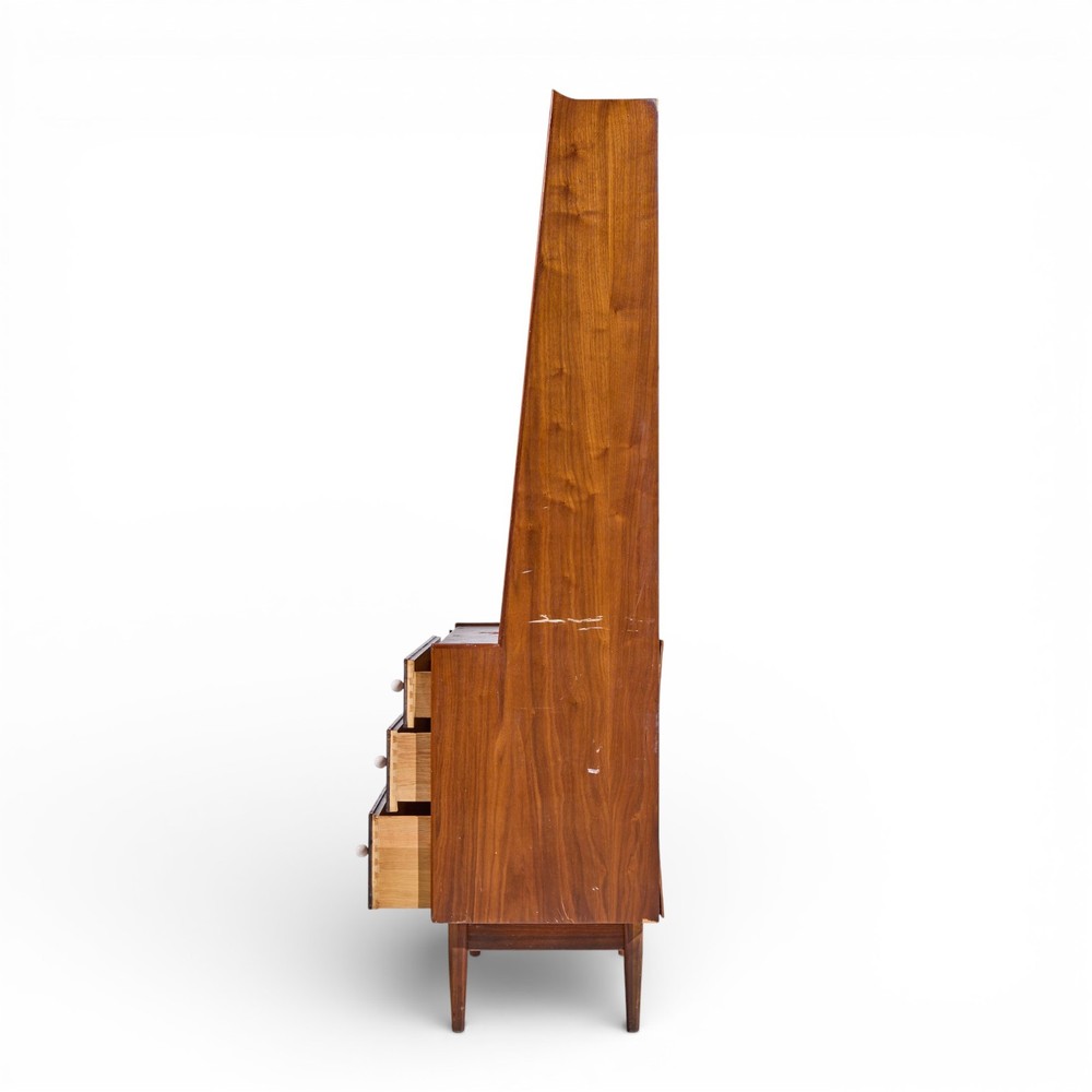 Kipp Stewart for Drexel Declaration Mid Century Walnut Secretary Desk