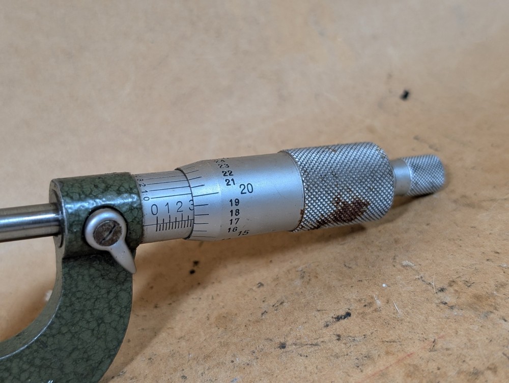 MITUTOYO MECHANICAL CALIPER Spherical anvil MICROMETER 0-1” .0001”