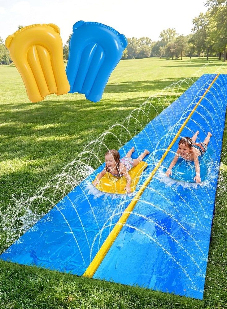 Inflatable Lawn Water Slide 30ft with Boards