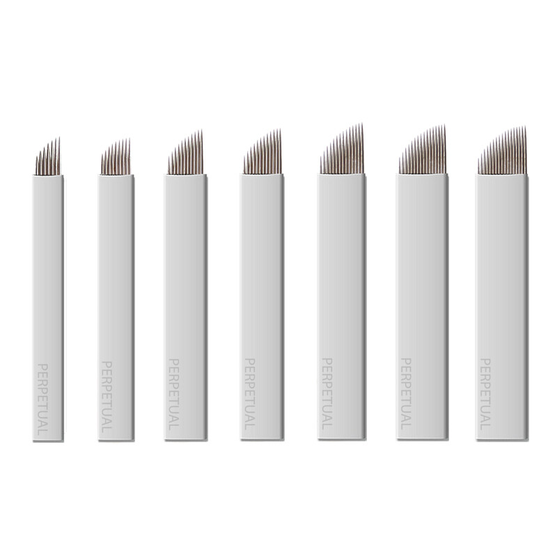 50 Microblading Microblade Needles Blade Permanent Makeup Eyebrow Tattoo Needle