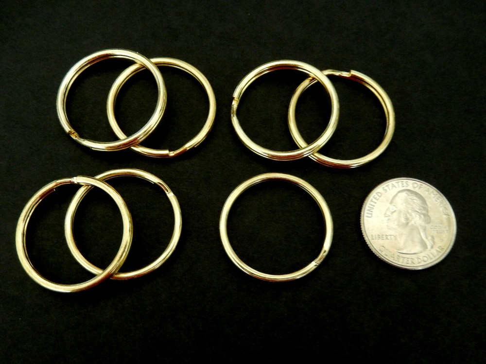 Split Rings 28 MM / Gold Tone /Mixed Lots