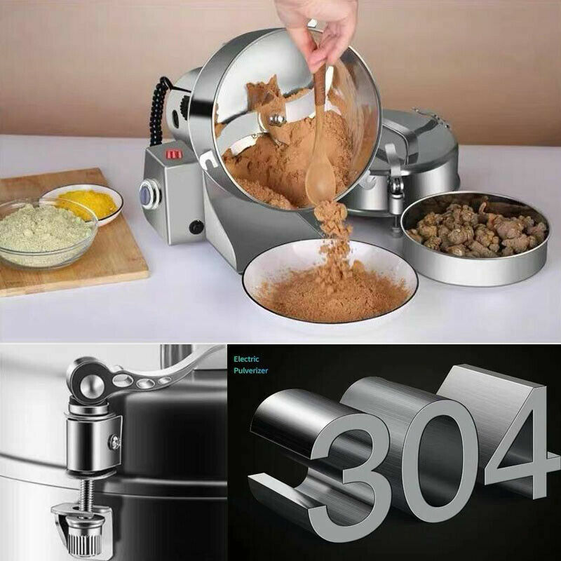 220V Electric Grain Grinder Coffee Bean Nuts Mill Grinding Machine Kitchen 800g