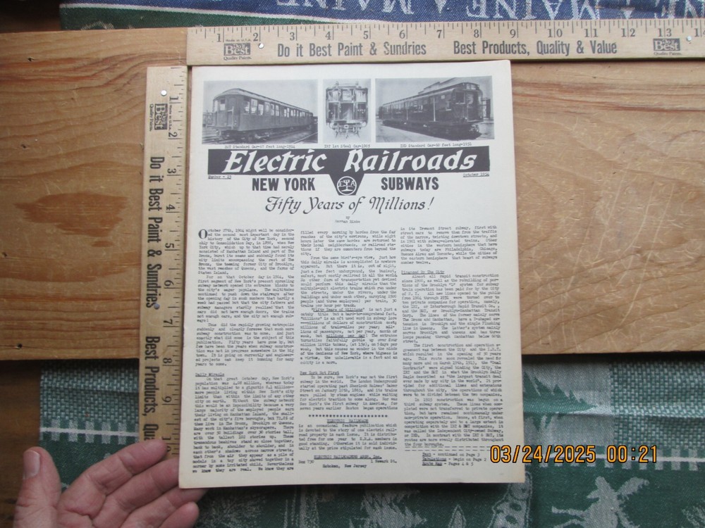 Electric railroads Magazine oct 1954