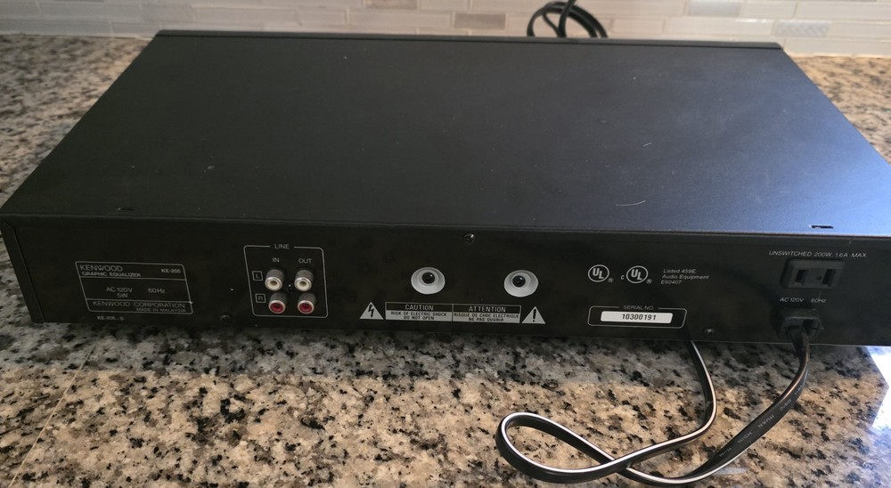 Kenwood KE-205 7-Band Dual Stack Stereo Equalizer POWERS TESTED ONLY