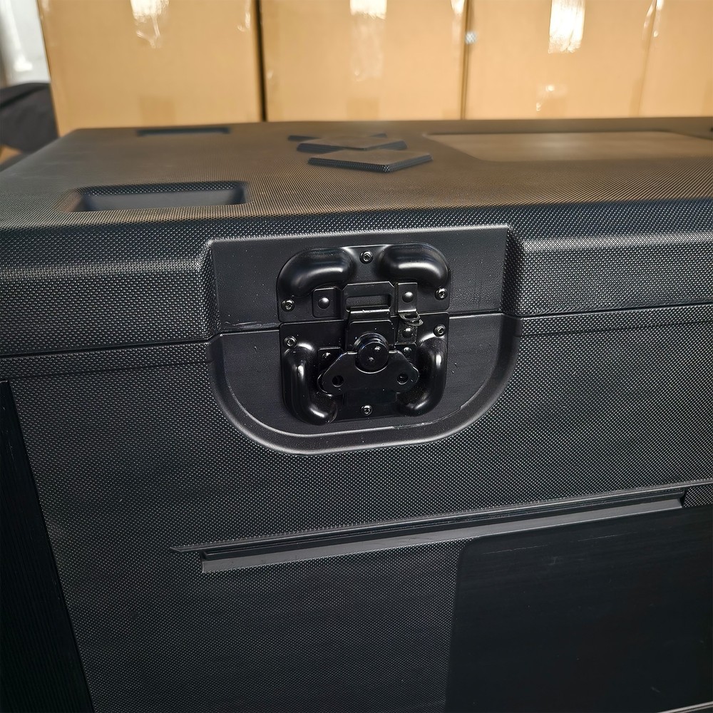 44" x 22" x 24"Cable Trunk Road Case w/Casters and Divider Stackable Road Case