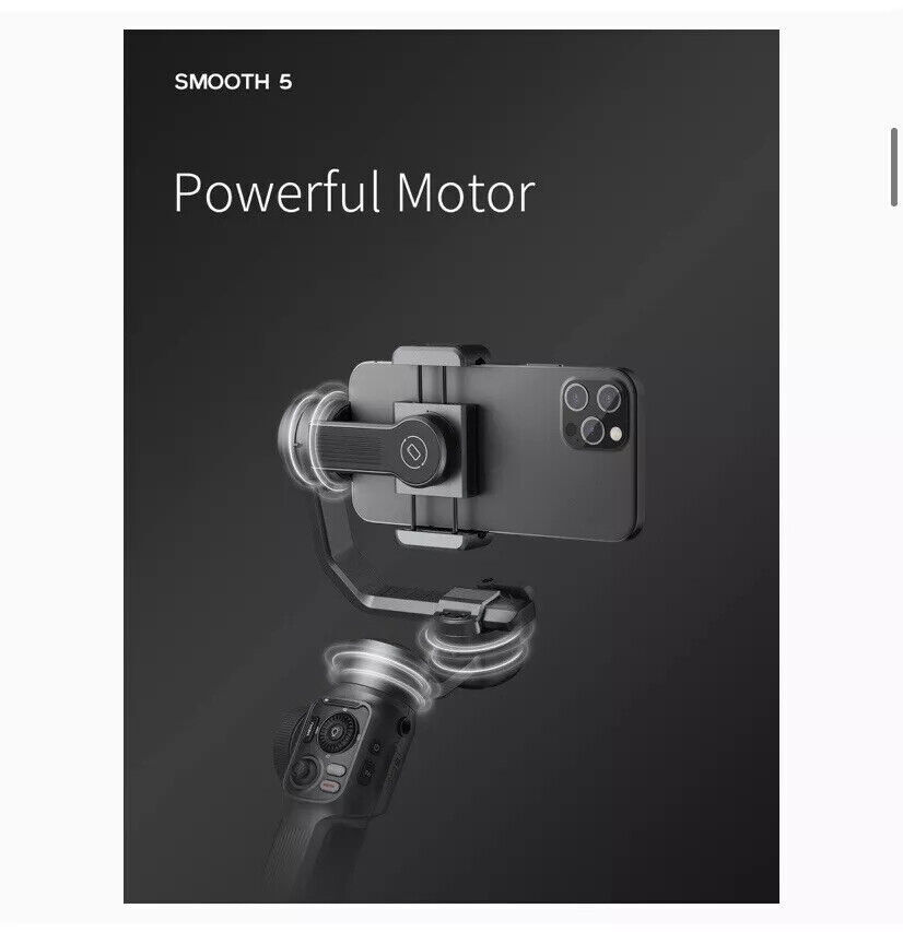 Zhiyun Smooth 5 Handheld Smartphone Gimbal Stabilizer Extension Android & IOS