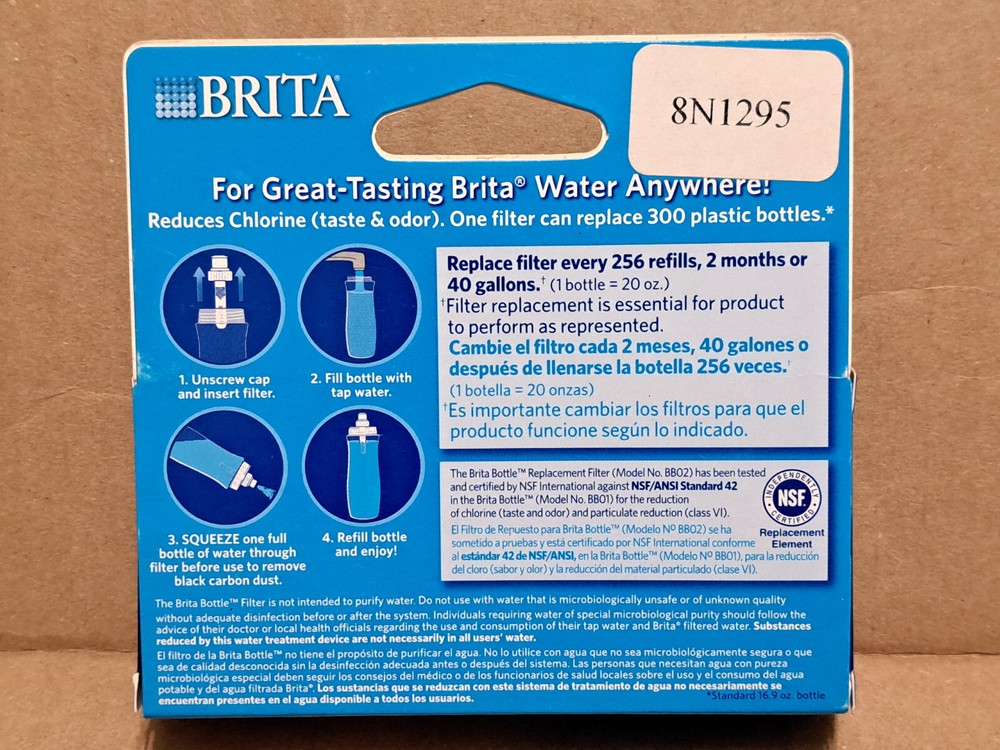 BRITA WATER BOTTLE REPLACEMENT FILTER NEW