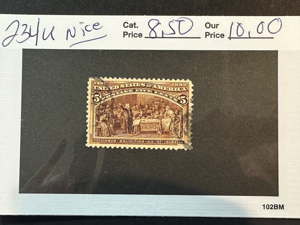 Scott #  234 Nice  2024 Scott Catalogue Value $ 8.00