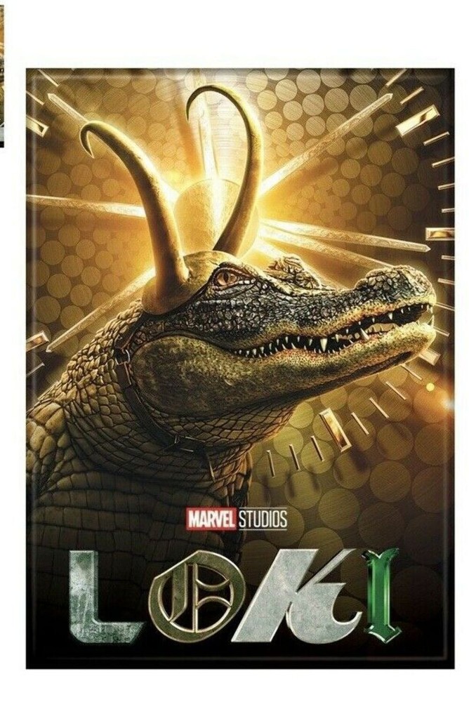 ATA BOY MARVEL STUDIO'S LOKI ALLIGATOR MAGNET 2.5” X 3.5” NEW