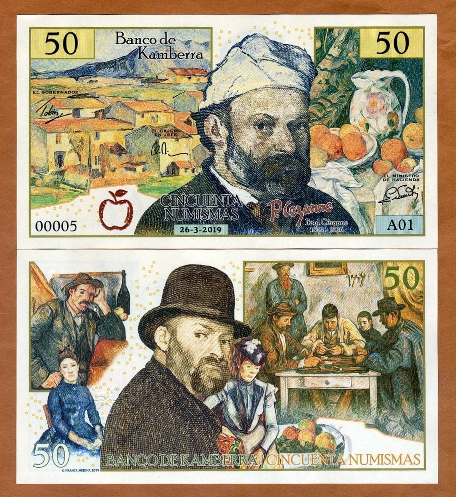 Kamberra, 50 Numismas, 2019, UNC Paul Cezanne