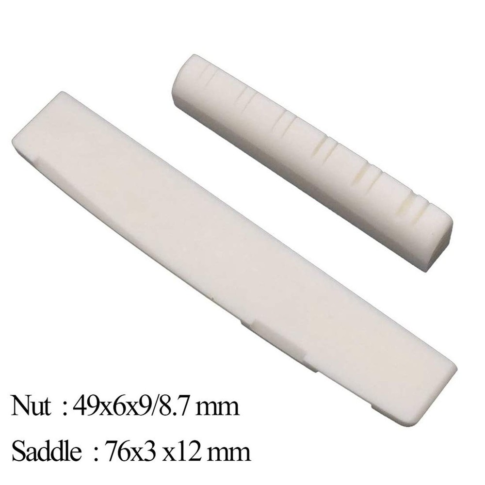 12 Strings Acoustic Guitar Bone Bridge Saddle Nut Upper string pillow (49 * 6...