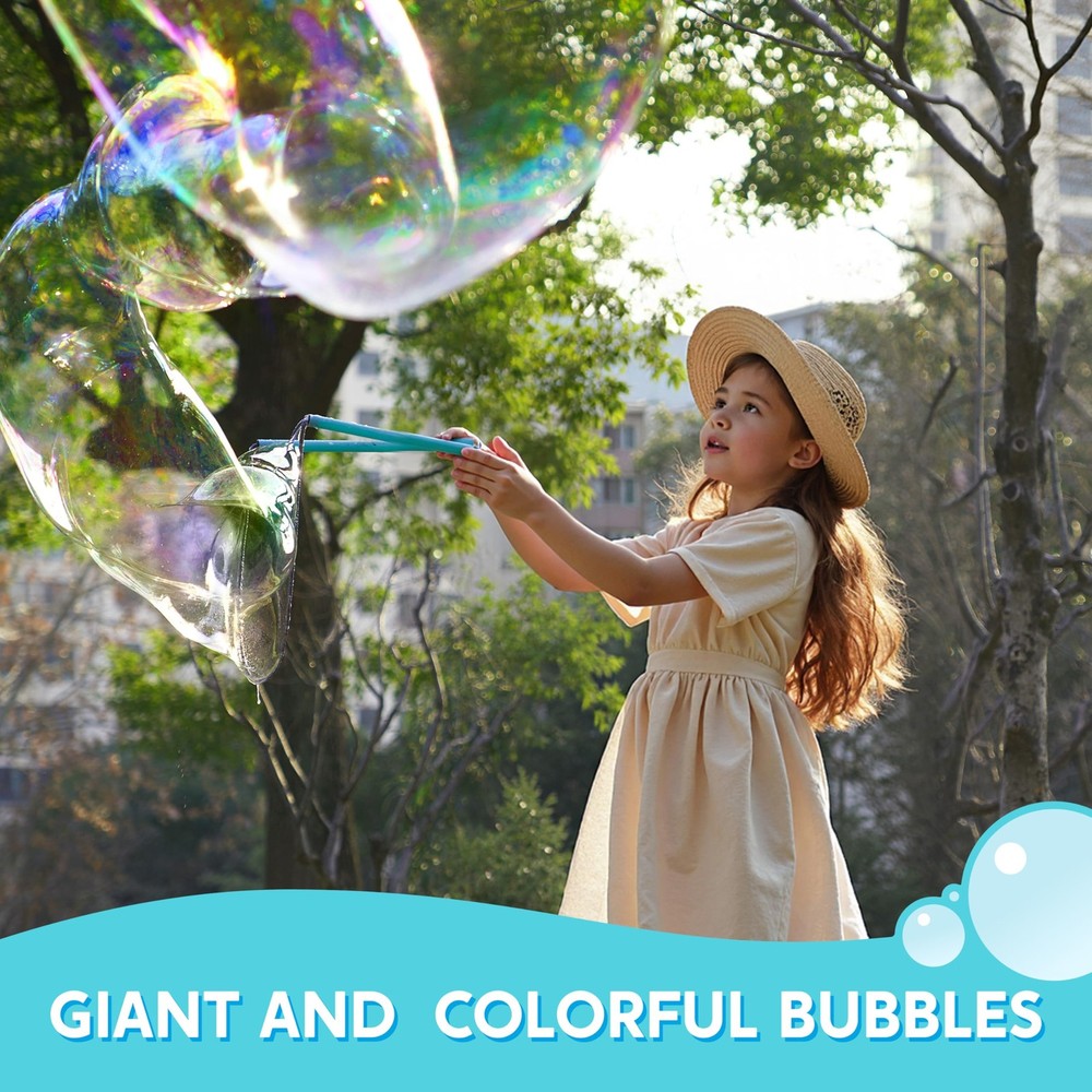 SYNCFUN Giant Bubble Solution (Up to 4.5 Gallons), 6 Pouches Blue