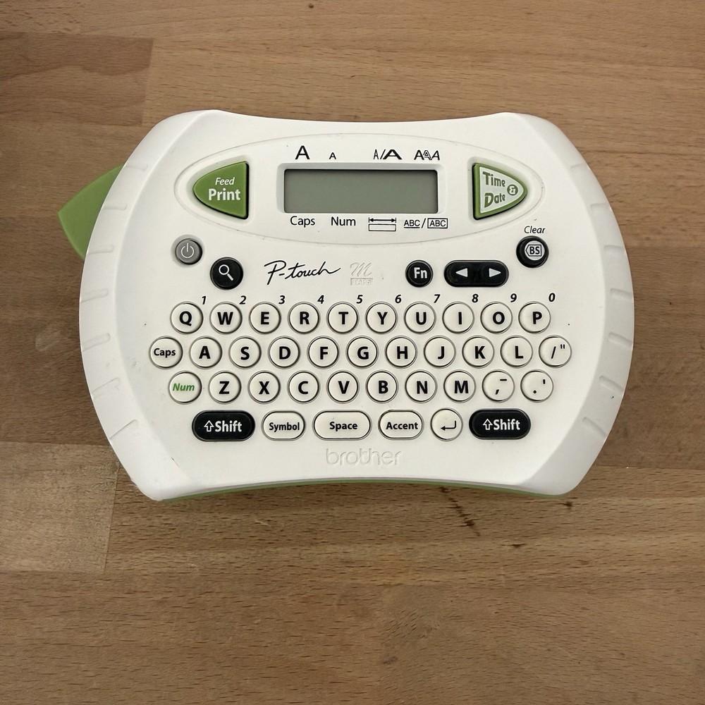 Brother P-Touch PT-70 Label Maker Printer Green & White Tested