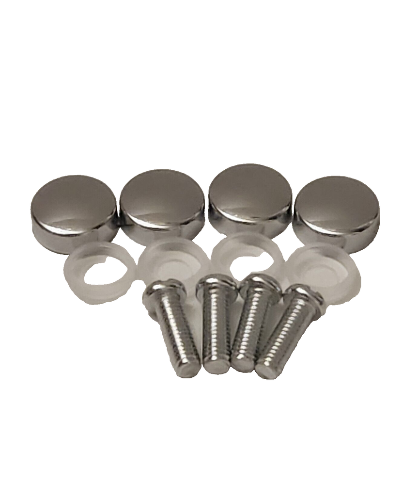 2 pcs Silver License Plate Frame for 3D Cadillac Logo