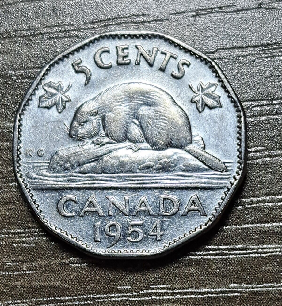 1954 CANADA 5 CENT NICKEL