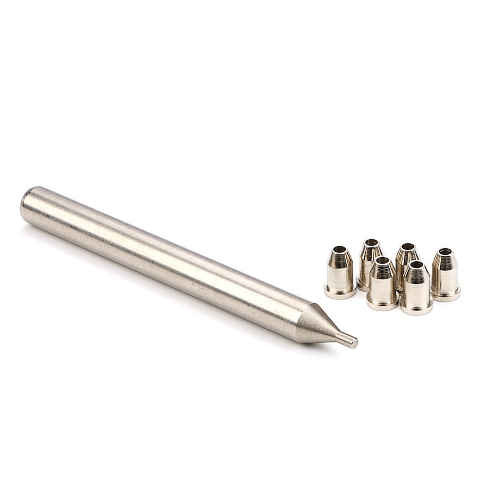 Chrome Plated 6Pcs Guitar String Through Body Ferrule Install Tool Sets