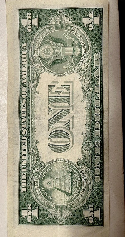 1935D $1 Silver Certificate Cutting Error And In God We Trust Error perfect