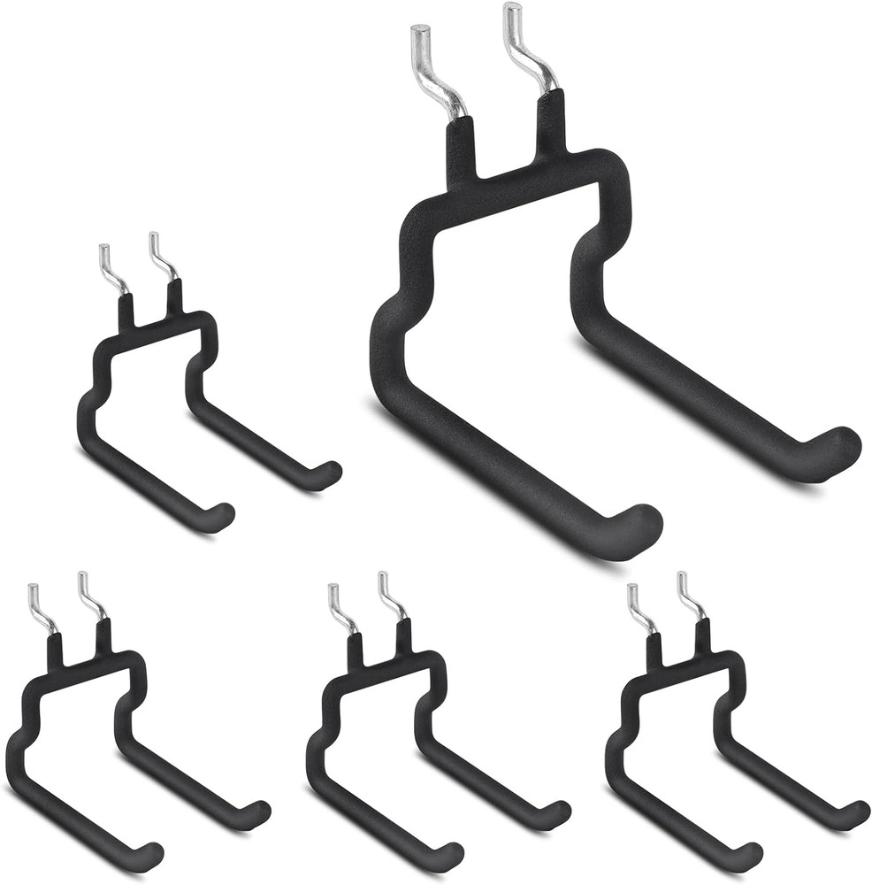 LIGHT DUST Utility Heavy Duty Pegboard Hooks - 5Pack Peg Board Accessories for H