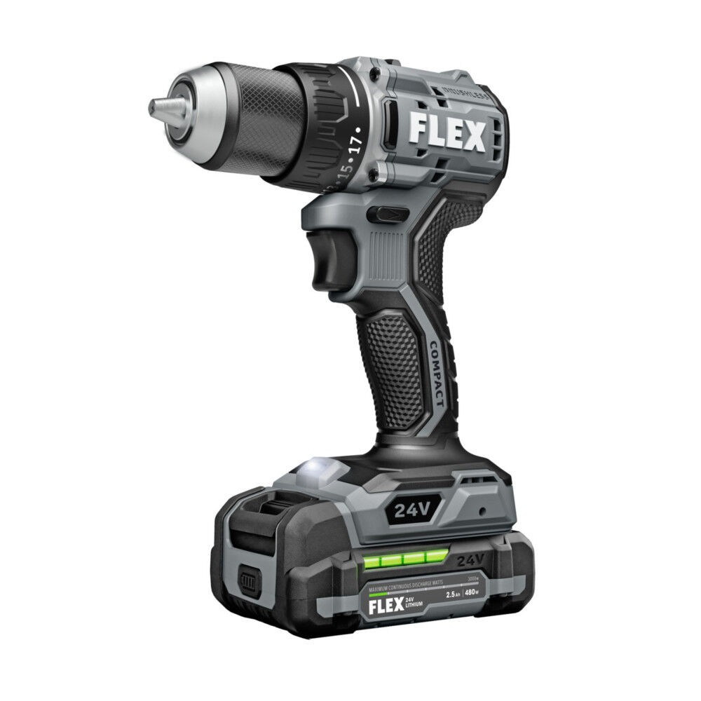 Flex 1/2 Inch 2 Speed Compact Drill Driver Kit