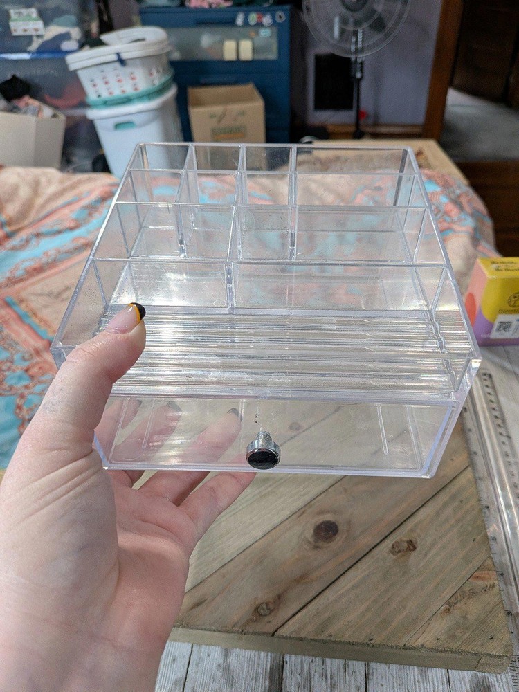 Organizer for makeup vanity storage clear acrylic drawer