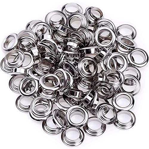 100 Sets Grommet Tool Kit 1/2 Inch Inside Diameter Eyelets with Tools Case