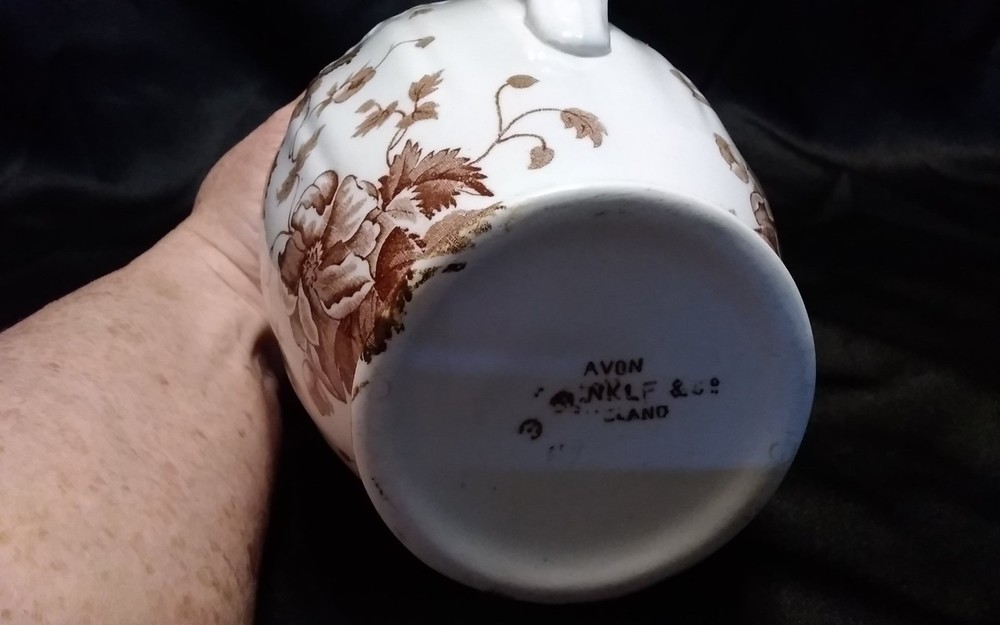 F. Winkle & Company - Transferware Pitcher "Avon" pattern - Good Condition
