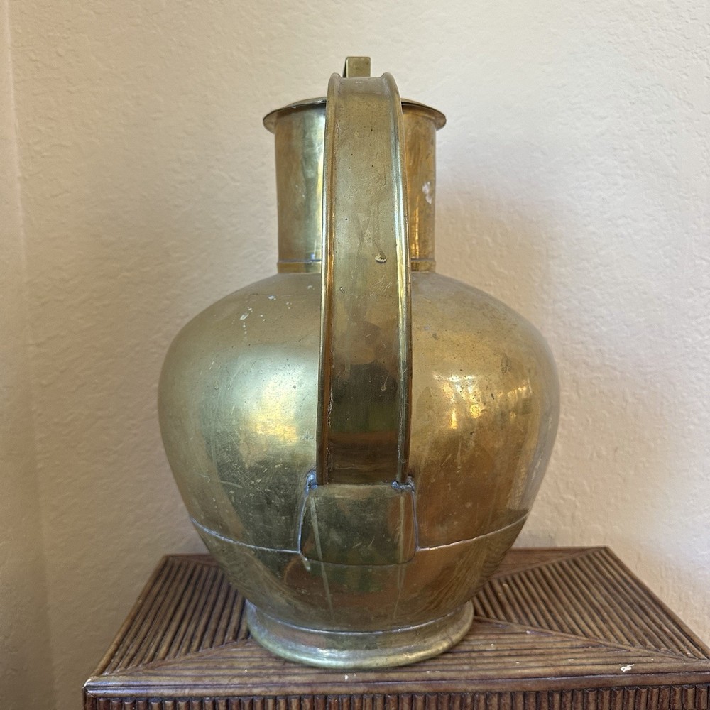 Antique Solid Brass Large 22” Milk Jug