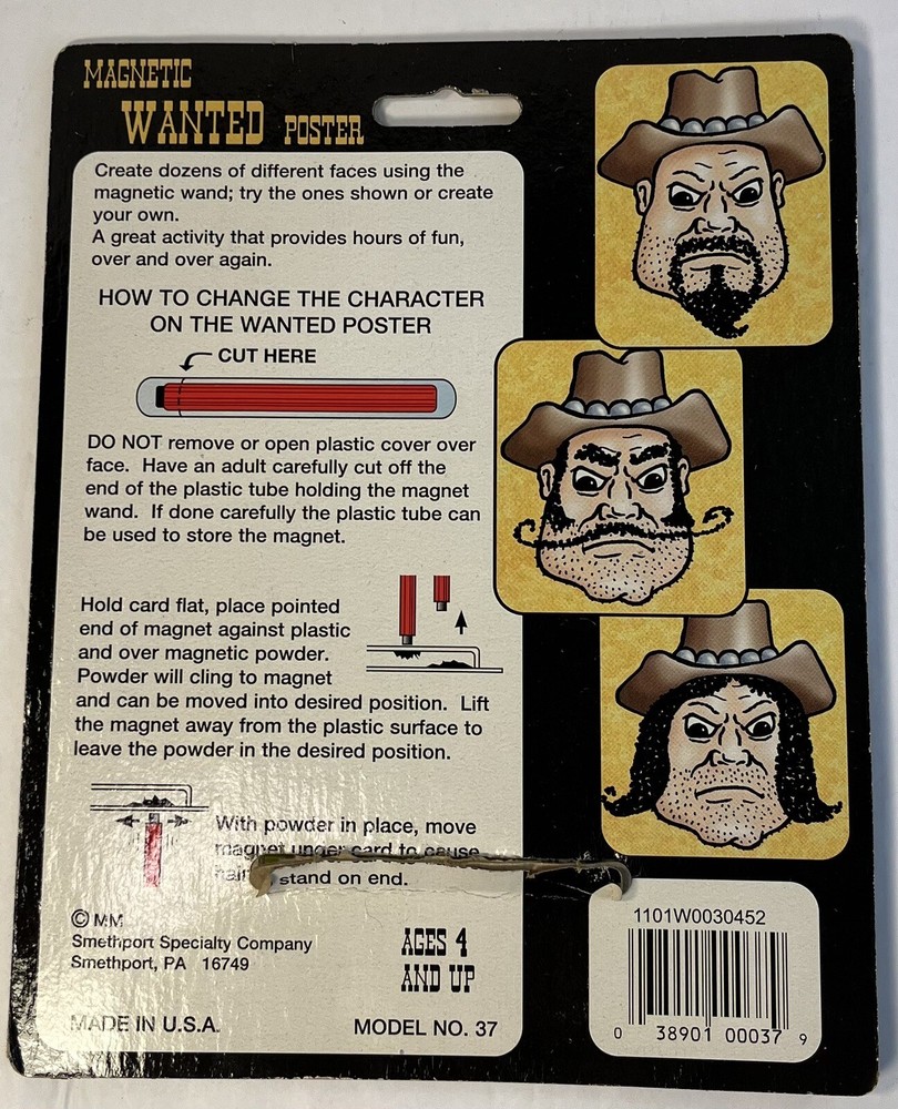 Magnetic Wanted Poster Make Different Faces With Magnet Toy