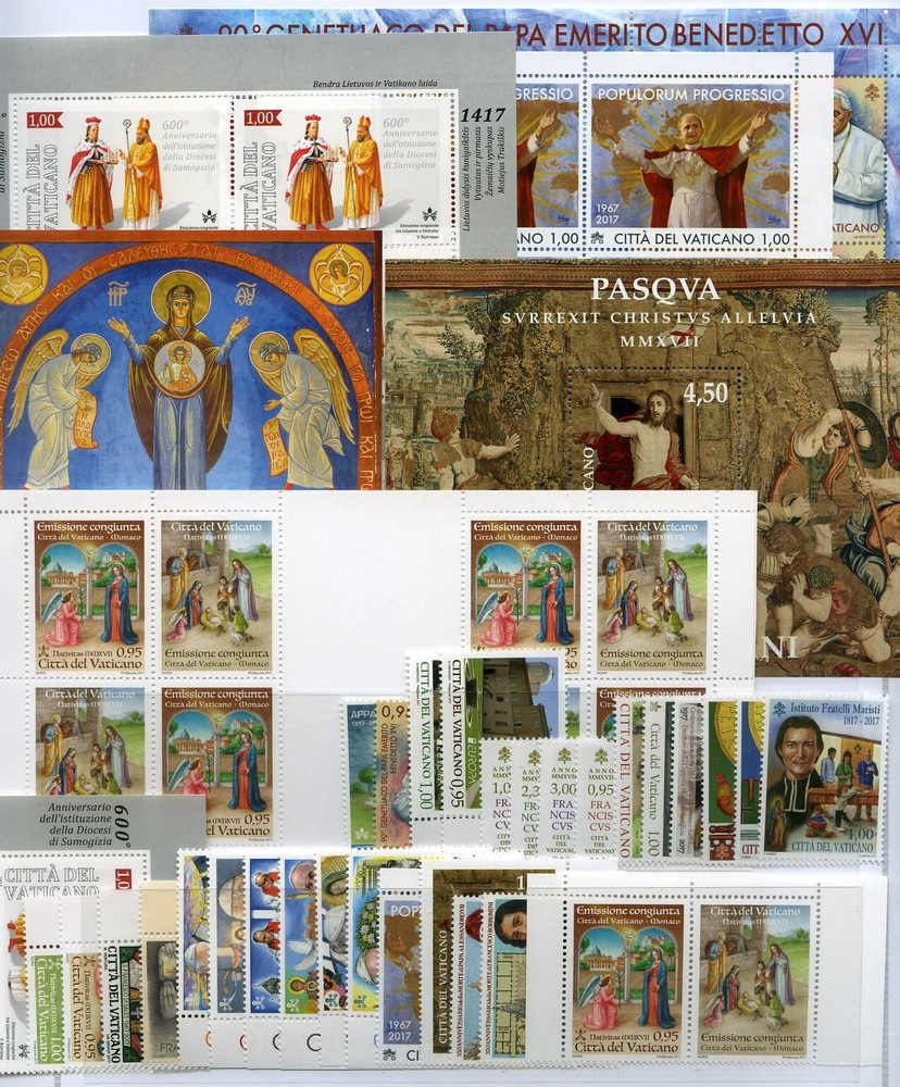 2017 Vatican Year Complete with MNH Sheets