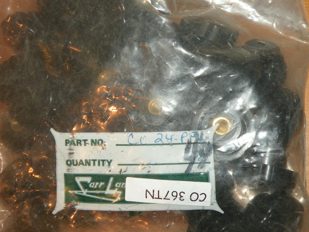 (3) Electronic Test Equipment Black Scalloped Knobs