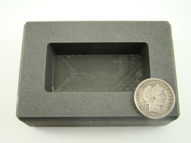 100 Gram Ag Silver Bar High Density Graphite Ingot Mold Loaf Rectangle